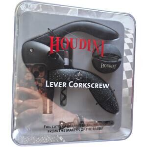 Houdini Lever Corkscrew Wine Opener – Heavy Duty 3‑Second Bottle Access